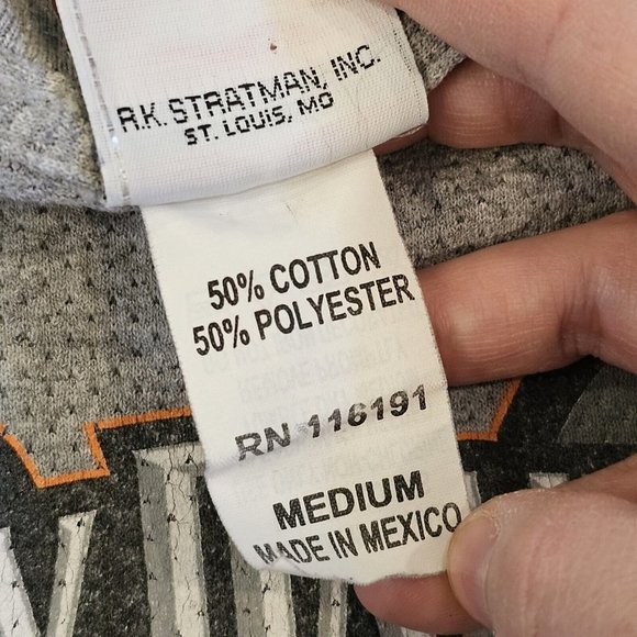 Y2K Medium Harley Davidson Graphic Spellout Tshirt Ventilated Galesburg Illinois - Picture 4 of 10